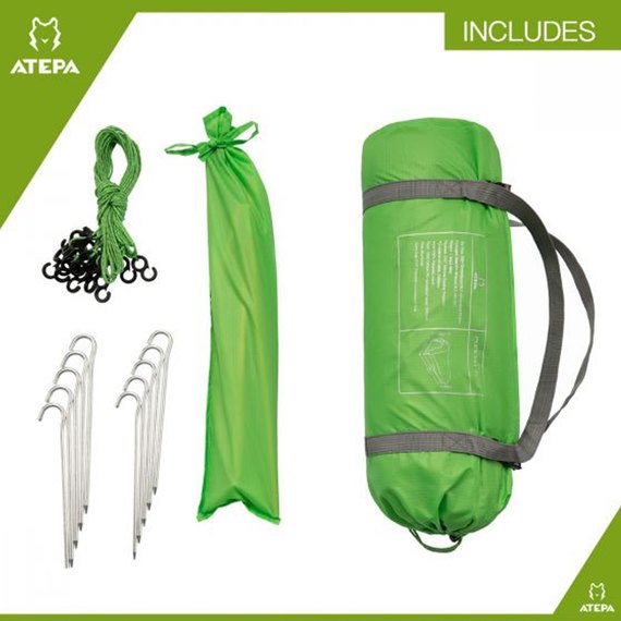 Ультралегкая палатка Atepa 3-in-1 Tent Green AT4001, изображение 7