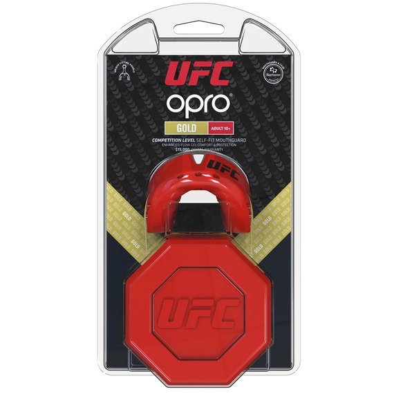 Капа для бокса OPRO Gold UFC Hologram Red Metal/Silver (art.002260002), Цвет: Красный/Серый, изображение 6