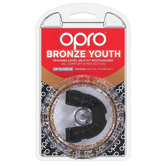 Капа для бокса OPRO Junior Bronze Black (art.002185001), Цвет: Чёрный, изображение 8