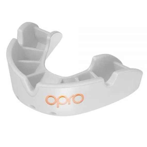 Капа для бокса OPRO Junior Bronze White (art.002185006), Цвет: Белый, изображение 2