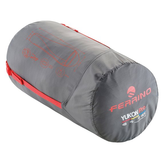Спальный мешок Ferrino Yukon Pro SQ/+3°C Scarlet Red/Grey (Left) 928107, изображение 3
