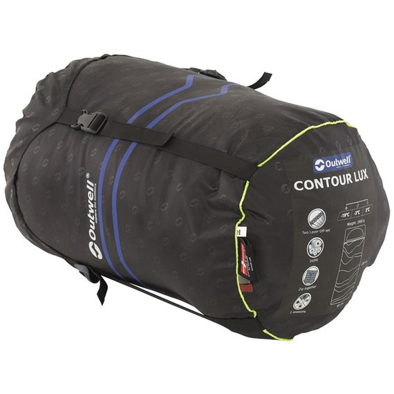 Спальний мішок Outwell Contour Lux Reversible / -3 ° C Red Right (230383) 928756, Розмір у складеному стані (Д×Ш×В): 42х24х24 см, Колір: Червоний, зображення 8