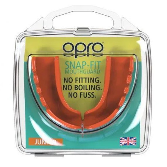 Капа для бокса OPRO Junior Snap-Fit Fluoro Orange (art.002143004), Цвет: Оранжевый, изображение 2