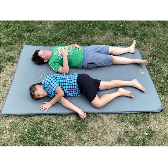 Килимок туристичний Easy Camp Self-inflating Siesta Mat Double 5 cm Grey 928482, зображення 5