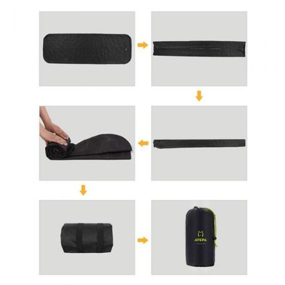Надувний карімат Atepa Comfort Light Black AM1902, зображення 4