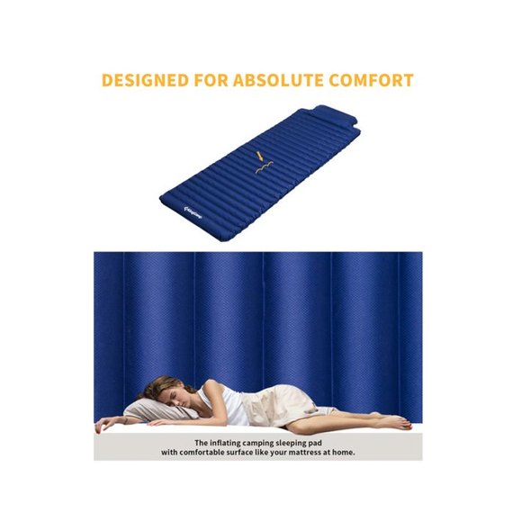 Надувной коврик KingCamp Comfort Light Navy KM1903, изображение 6