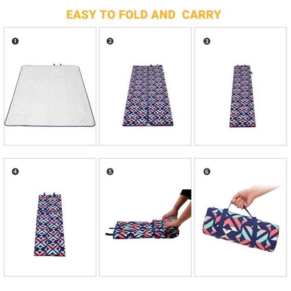 Пикниковый коврик KingCamp ARIEL PICNIC BLANKET XXXL BLUE KP2005, изображение 2