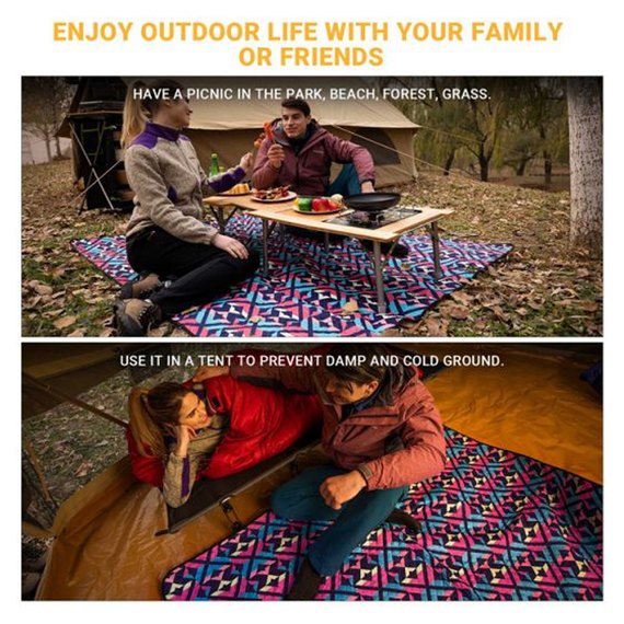 Пикниковый коврик KingCamp ARIEL PICNIC BLANKET XXXL ROSERED KP2005, изображение 6