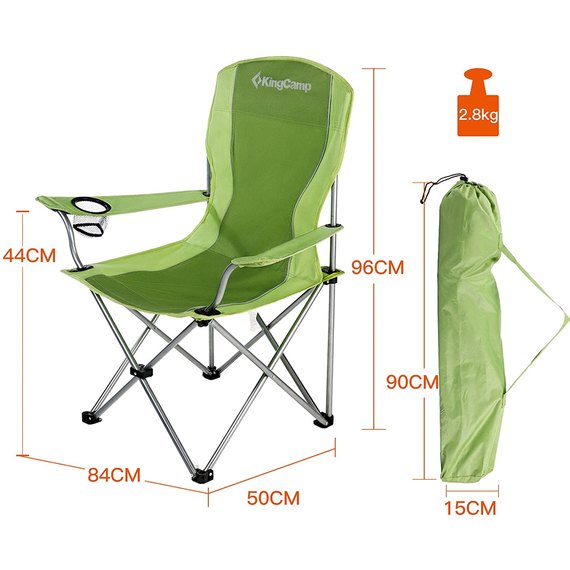 Стул KingCamp Arms Chairin Steel Green KC3818, Цвет : Зелёный, изображение 4