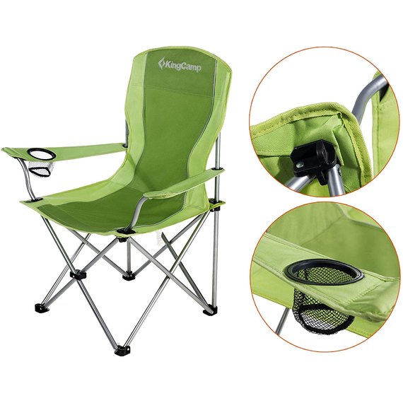 Стул KingCamp Arms Chairin Steel Green KC3818, Цвет : Зелёный, изображение 5