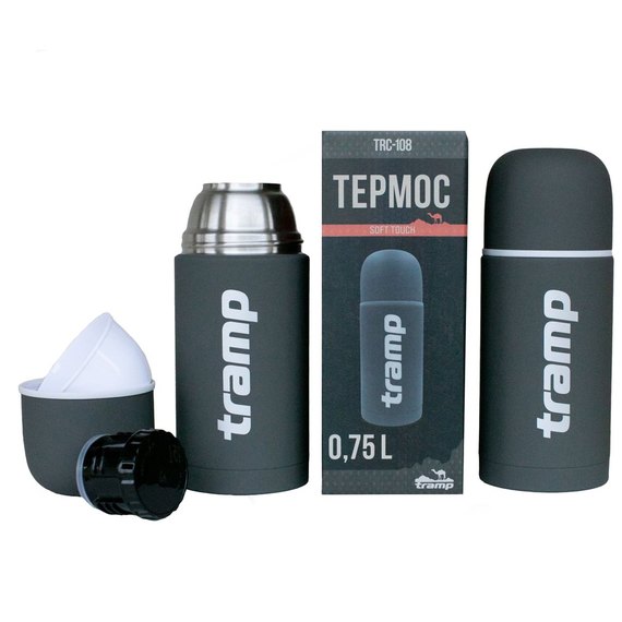 Термос Tramp Soft Touch 0,75 л серый TRC-108-grey, Цвет: Grey, изображение 3