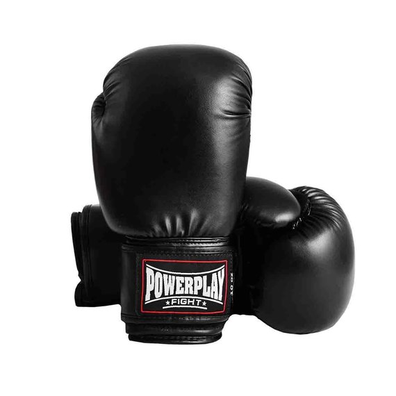 Боксерские перчатки PowerPlay 3004 Черные 18 ун (PP_3004_18oz_Black), Вес: 18 унций