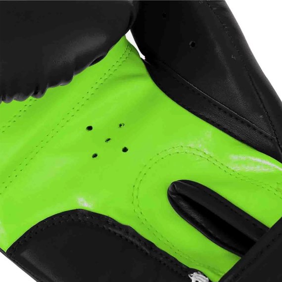 Боксерские перчатки PowerPlay 3004 JR Черно-зеленые 8 ун (PP_3004JR_8oz_Black/Green), Вес: 8 унций, изображение 7