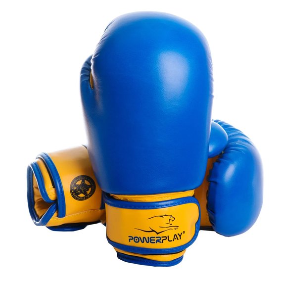 Боксерські рукавички PowerPlay 3004 JR Синьо-жовті 8 ун (PP_3004JR_8oz_Blue / Yellow), Вага: 8 унцій