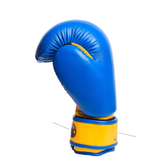 Боксерські рукавички PowerPlay 3004 JR Синьо-жовті 6 ун (PP_3004JR_6oz_Blue / Yellow), Вага: 6 унцій, зображення 3