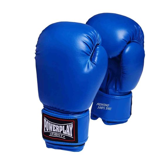 Боксерські рукавички PowerPlay 3004 Сині 10 ун (PP_3004_10oz_Blue), Вага: 10 унцій, зображення 2