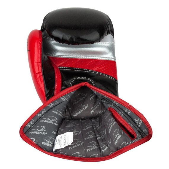 Боксерские перчатки PowerPlay 3007 Черные карбон 16 ун (PP_3007_16oz_Black), Вес: 16 унций, изображение 5