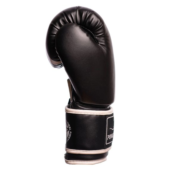 Боксерські рукавички PowerPlay 3010 Чорно-білі 10 ун (PP_3010_10oz_Black / White), Вага: 10 унцій, зображення 2
