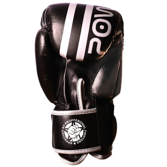 Боксерські рукавички PowerPlay 3010 Чорно-білі 8 ун (PP_3010_8oz_Black / White), Вага: 8 унцій, зображення 5