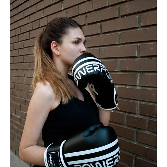 Боксерські рукавички PowerPlay 3010 Чорно-сірі 8 ун (PP_3010_8oz_Black / Grey), Вага: 8 унцій, зображення 8