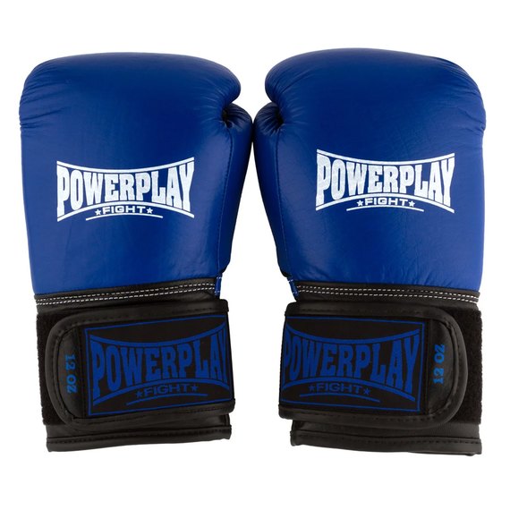 Боксерські рукавички PowerPlay 3015 Сині [натуральна шкіра] 12 ун (PP_3015_12oz_Blue), Вага: 12 унцій, зображення 3