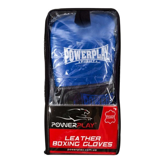 Боксерські рукавички PowerPlay 3015 Сині [натуральна шкіра] 12 ун (PP_3015_12oz_Blue), Вага: 12 унцій, зображення 5