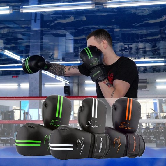 Боксерські рукавички PowerPlay 3016 Чорно-помаранчеві 10 ун (PP_3016_10oz_Black / Orange), Вага: 10 унцій, зображення 10