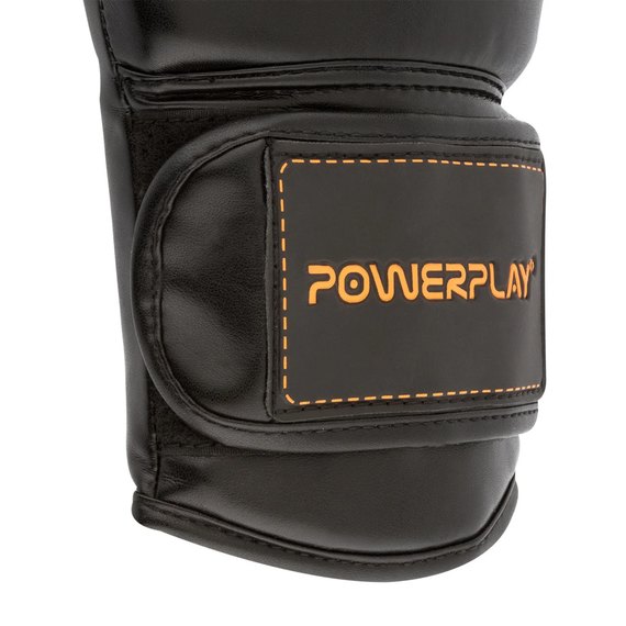 Боксерські рукавички PowerPlay 3016 Чорно-помаранчеві 8 ун (PP_3016_8oz_Black / Orange), Вага: 8 унцій, зображення 6
