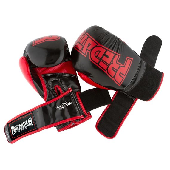 Боксерські рукавички PowerPlay 3017 Чорні карбон 10 ун (PP_3017_10oz_Black), Вага: 10 унцій, зображення 2
