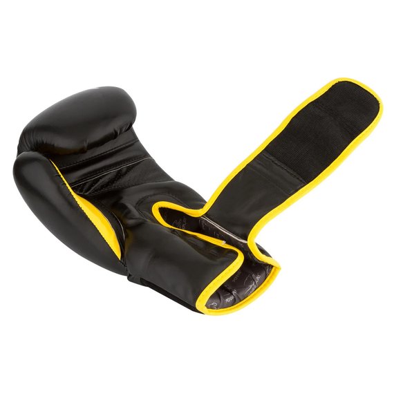 Боксерські рукавички PowerPlay 3018 Чорно-жовті 12 ун (PP_3018_12oz_Black / Yellow), Вага: 12 унцій, Колір: Чорний/Жовтий, зображення 3