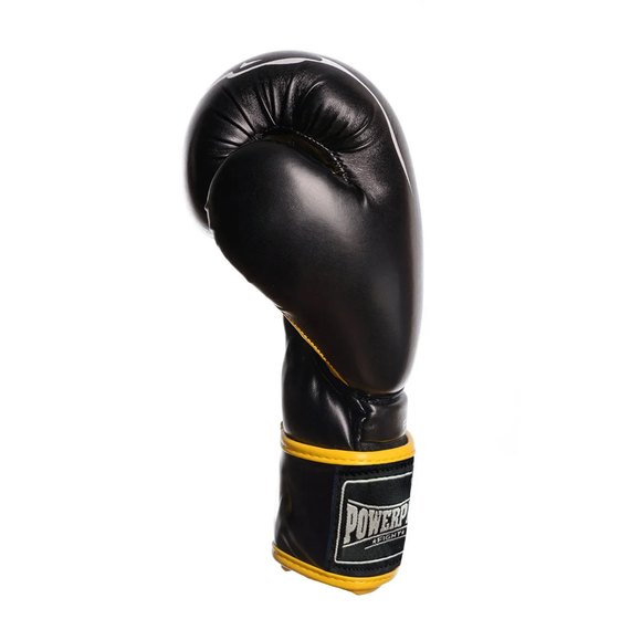 Боксерські рукавички PowerPlay 3018 Чорно-жовті 12 ун (PP_3018_12oz_Black / Yellow), Вага: 12 унцій, Колір: Чорний/Жовтий, зображення 4