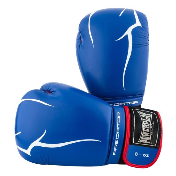 Боксерские перчатки PowerPlay 3018 Синие 10 ун (PP_3018_10oz_Blue), Вес: 10 унций, изображение 2
