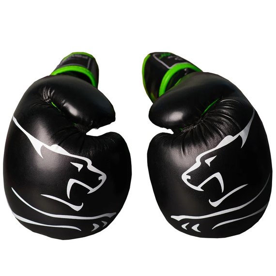 Боксерские перчатки PowerPlay 3018 Черно-зеленые 16 ун (PP_3018_16oz_Black/Green), Вес: 16 унций, Цвет: Чёрный/Зелёный, изображение 7