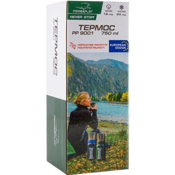 Термос PowerPlay 9001 Синий 750 мл (PP_9001_750ml_Blue), изображение 9