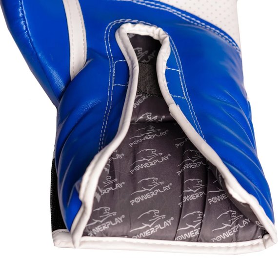 Боксерські рукавички PowerPlay 3019 Сині 14 ун (PP_3019_14oz_Blue), Вага: 14 унцій, зображення 7