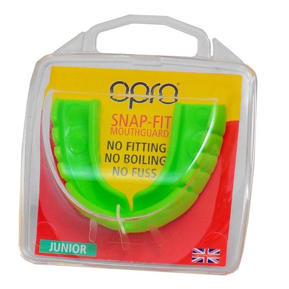 Капа для бокса OPRO Junior Snap-Fit Neon Green (art.002143003), Цвет: Зелёный, изображение 3