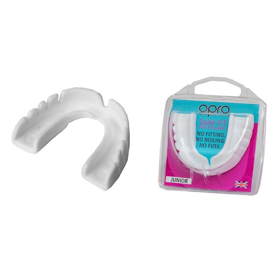 Капа для бокса OPRO Junior Snap-Fit White (art.002143010), Цвет: Белый