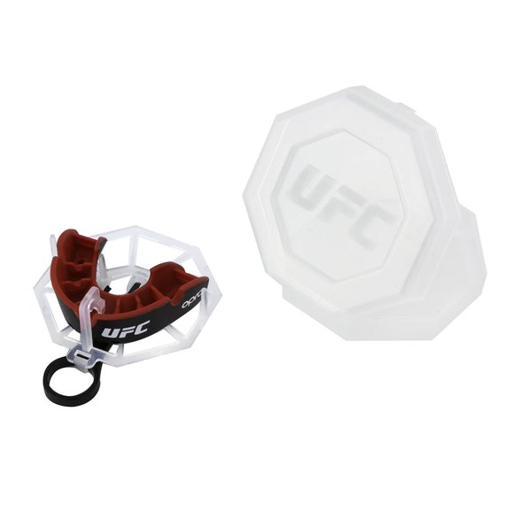 Капа для боксу OPRO Silver UFC Hologram Black/Red (art.002259002), зображення 5