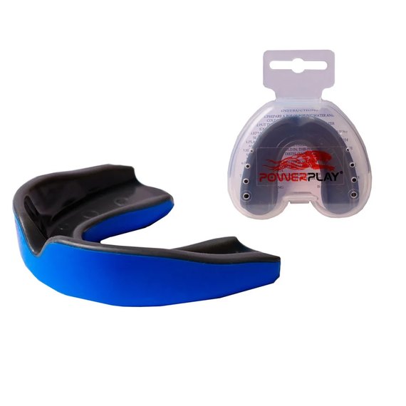Капа для боксу PowerPlay 3315 SR (вік 11+) Синьо-чорна (PP_3315_SR_Blue/Black), Колір: Синій/Чорний, зображення 2