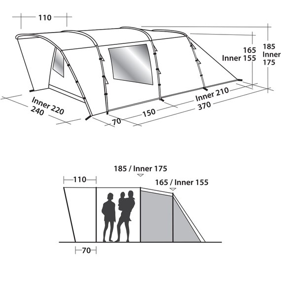 Палатка Easy Camp Palmdale 400 Forest Green (120368) 928892, изображение 9