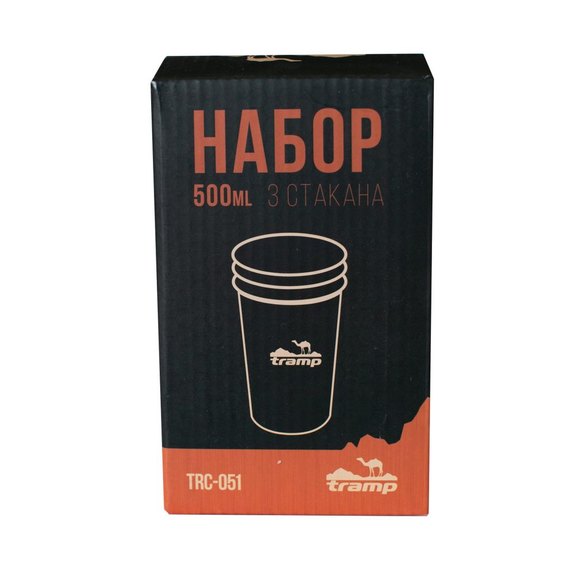 Набір з 3-х склянок (нерж. Сталь) Tramp TRC-051, зображення 2