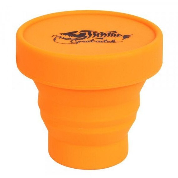 Стакан складаний силіконовий з кришкою Tramp TRC-083-orange