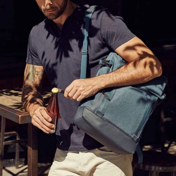 Рюкзак Victorinox Almont Rolltop Laptop Classic Blue 20л (Vt602147), Колір: Синій, зображення 8