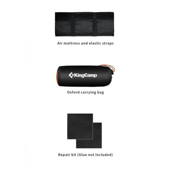 Самонадувний матрац KingCamp Super Comfort Double Black KM1906, зображення 8