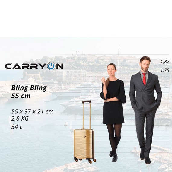 Чемодан CarryOn Bling Bling (S) Champagne 927202, изображение 3