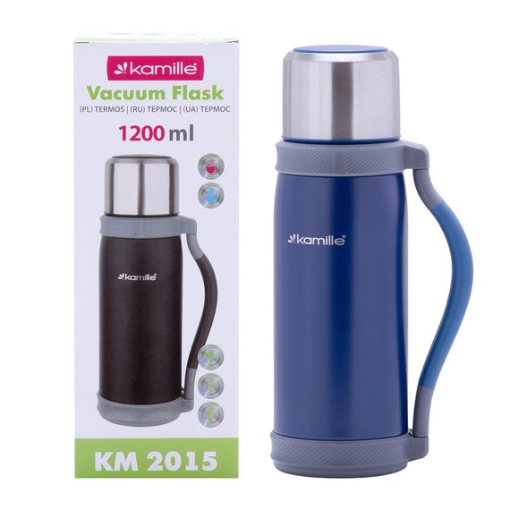 Термос Kamille 1200мл синий KM-2015, Цвет: Синий, изображение 2