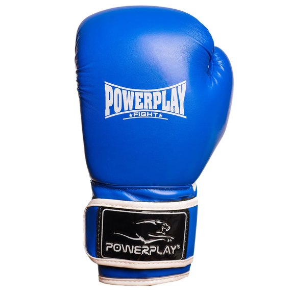 Боксерские перчатки PowerPlay 3019 Синие 10 ун (PP_3019_10oz_Blue), Вес: 10 унций, изображение 3