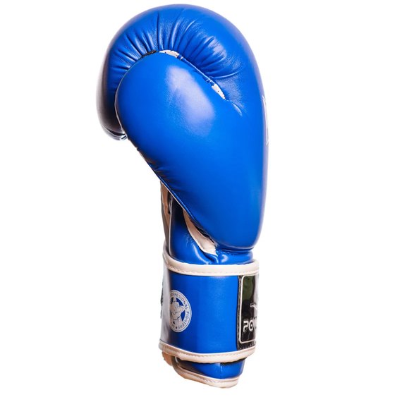 Боксерские перчатки PowerPlay 3019 Синие 10 ун (PP_3019_10oz_Blue), Вес: 10 унций, изображение 5