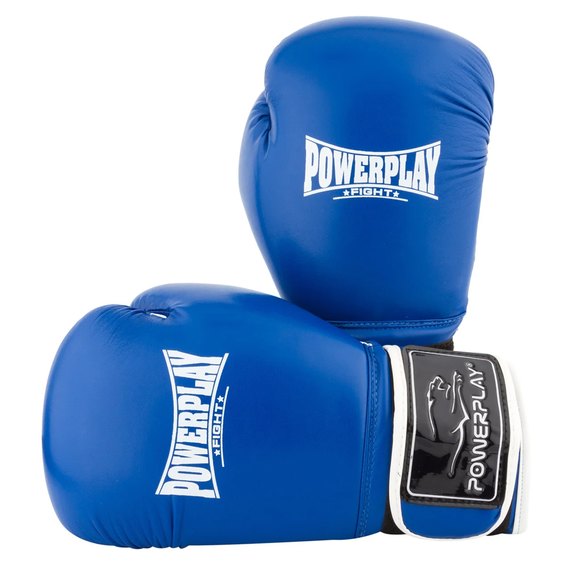 Боксерские перчатки PowerPlay 3019 Синие 10 ун (PP_3019_10oz_Blue), Вес: 10 унций, изображение 2