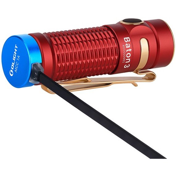 Фонарь Olight Baton 3 Red красный (Baton 3 Red), Цвет: Красный, изображение 2